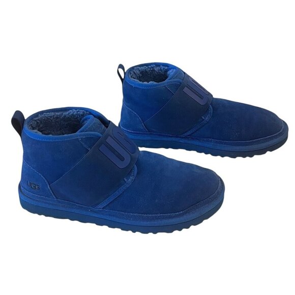UGG NEUMEL II Blue Graphic Suede Sheepskin Ankle CHUKKA BOOTS - Picture 3 of 10